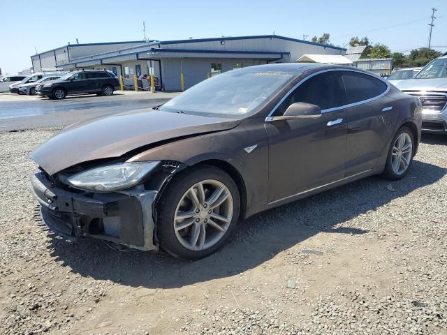 5YJSA1H10EFP43131 - 2014 TESLA MODEL S BROWN photo 1