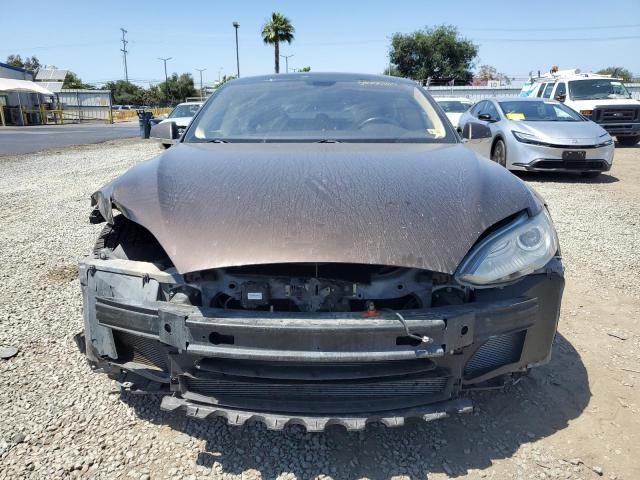 5YJSA1H10EFP43131 - 2014 TESLA MODEL S BROWN photo 5