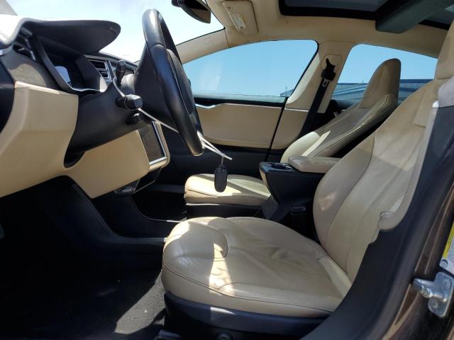 5YJSA1H10EFP43131 - 2014 TESLA MODEL S BROWN photo 7