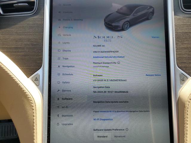 5YJSA1H10EFP43131 - 2014 TESLA MODEL S BROWN photo 9