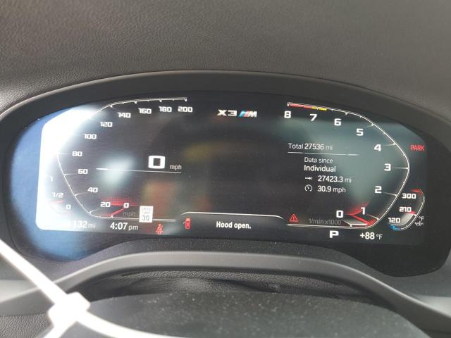 5YMTS0C01M9G25876 - 2021 BMW X3 M COMPETITION შავი ფოტო 9