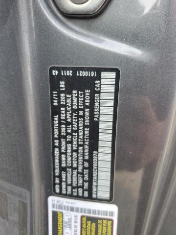 WVWFW7AH2CV003978 - 2012 VOLKSWAGEN EOS LUX GRAY photo 12