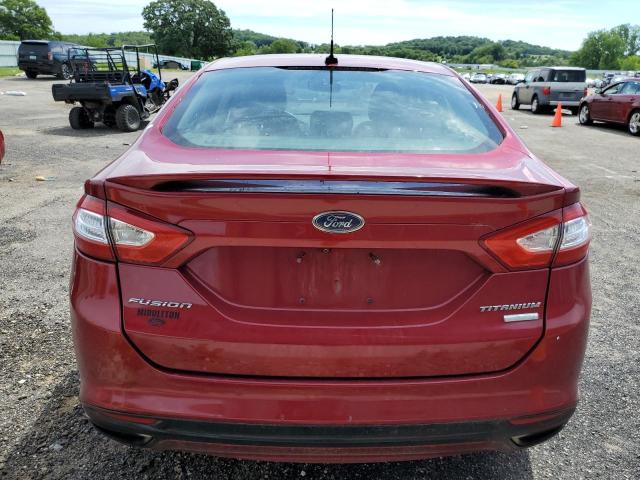 3FA6P0K95GR334090 - 2016 FORD FUSION TITANIUM RED photo 6