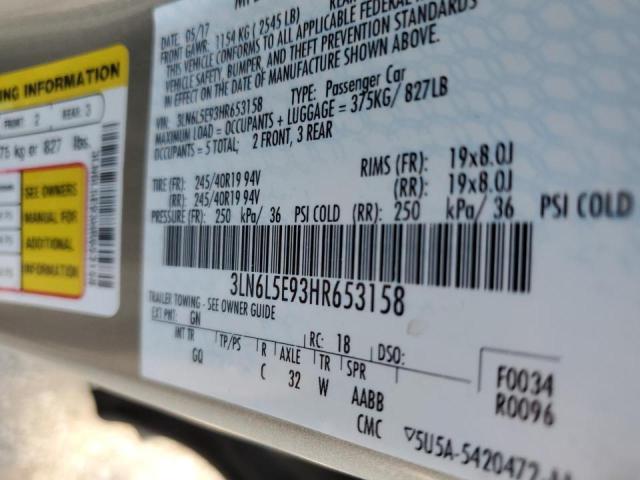 3LN6L5E93HR653158 - 2017 LINCOLN MKZ RESERVE 米色 照片 12