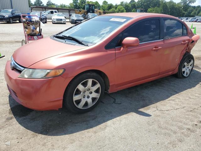 1HGFA16526L129009 - 2006 HONDA CIVIC LX RED photo 1