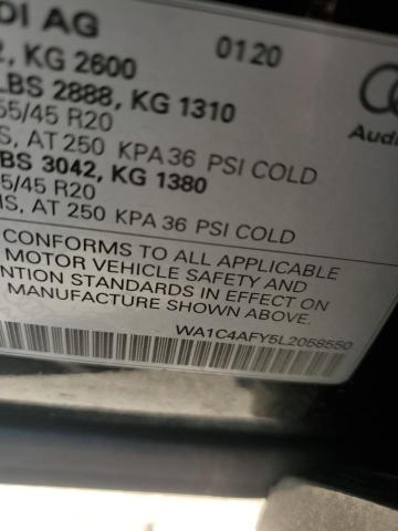 WA1C4AFY5L2058550 - 2020 AUDI SQ5 PRESTIGE BLACK photo 14