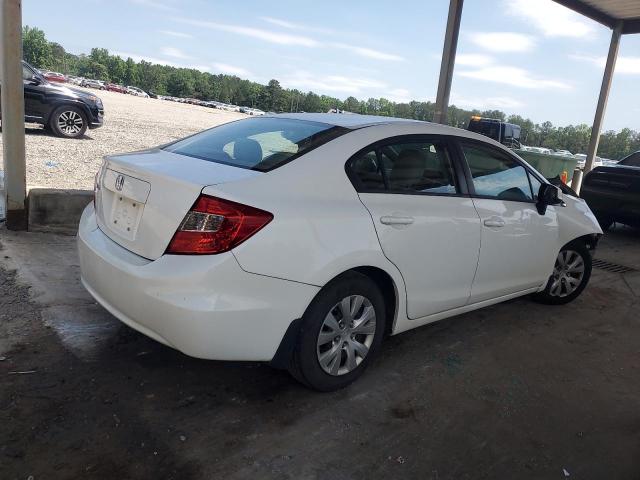 19XFB2F55CE092544 - 2012 HONDA CIVIC LX WHITE photo 3