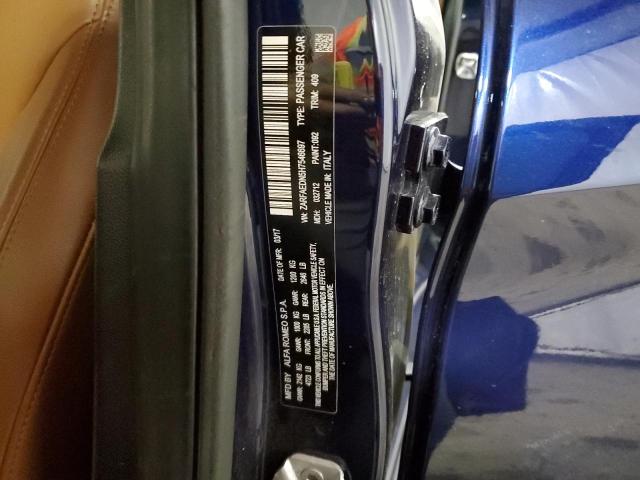 ZARFAEDN5H7546697 - 2017 ALFA ROMEO GIULIA Q4 蓝色 照片 12