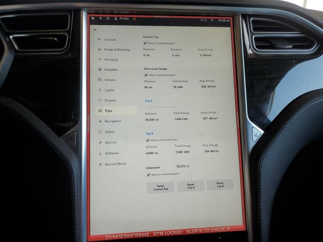 5YJSA1E15GF159542 - 2016 TESLA MODEL S 灰色 照片 9