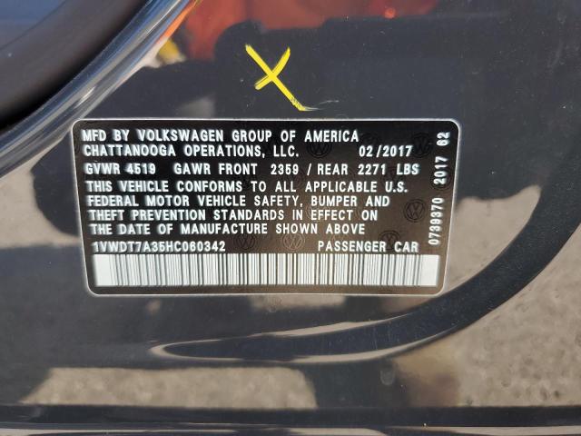 1VWDT7A35HC060342 - 2017 VOLKSWAGEN PASSAT R-LINE Boz foto 13