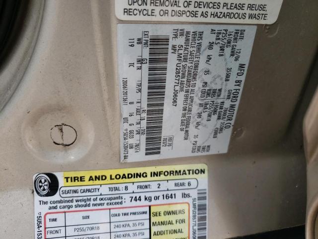 5LMFU28577LJ06067 - 2007 LINCOLN NAVIGATOR 米色 照片 10