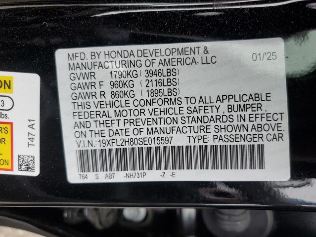 19XFL2H80SE015597 - 2025 HONDA CIVIC SPORT GRAY photo 12