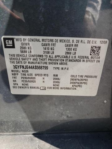 3GYFNJE44AS568799 - 2010 CADILLAC SRX PERFORMANCE COLLECTION Szary zdjęcie 13