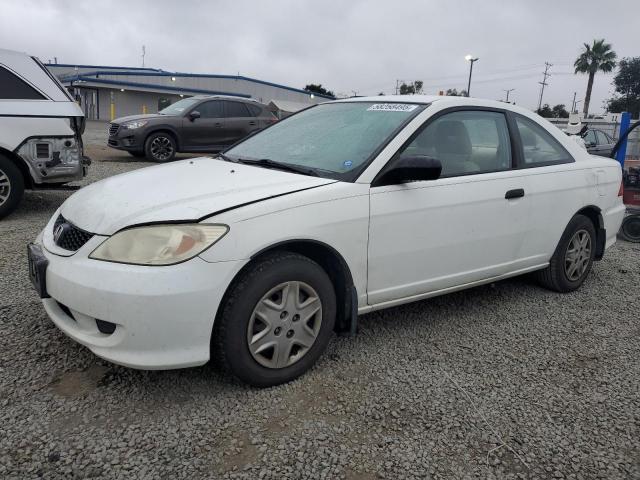 1HGEM22165L076289 - 2005 HONDA CIVIC DX VP Սպիտակ լուսանկար 1