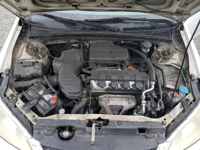 1HGEM22165L076289 - 2005 HONDA CIVIC DX VP Սպիտակ լուսանկար 11