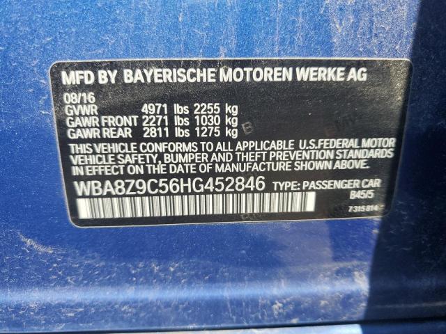WBA8Z9C56HG452846 - 2017 BMW 330 XIGT BLUE photo 12