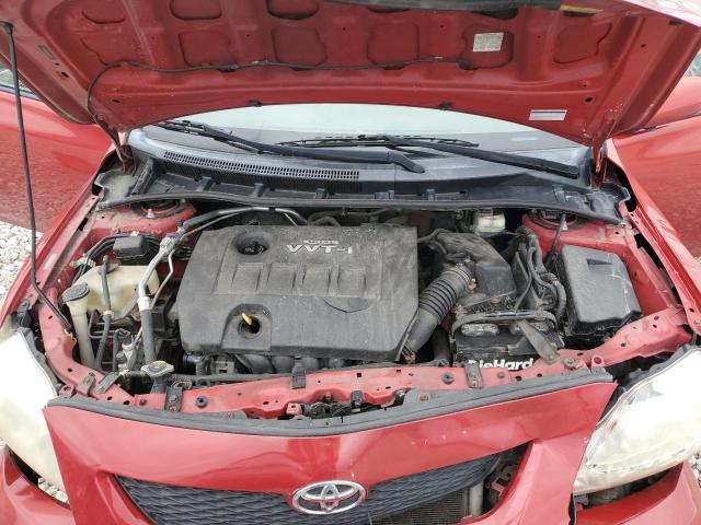 1NXBU4EE4AZ378658 - 2010 TOYOTA COROLLA BASE RED photo 11