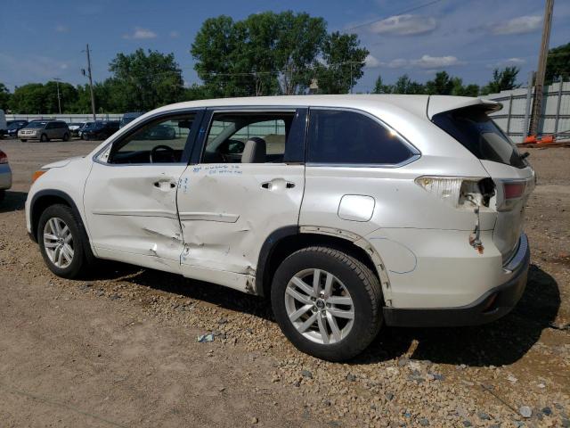 5TDBKRFH0GS310970 - 2016 TOYOTA HIGHLANDER LE WHITE photo 2