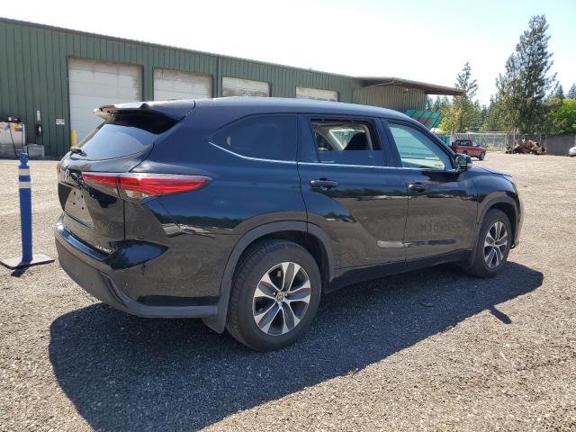 5TDGZRBH0MS549292 - 2021 TOYOTA HIGHLANDER XLE BLACK photo 3