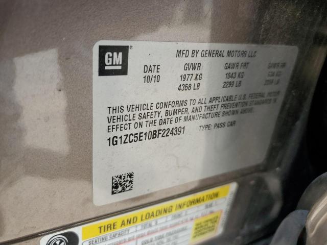 1G1ZC5E10BF224391 - 2011 CHEVROLET MALIBU 1LT GRAY photo 12