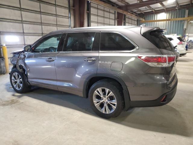 5TDJKRFH9ES064459 - 2014 TOYOTA HIGHLANDER XLE ნაცრისფერი ფოტო 2