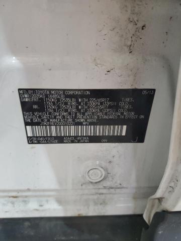 JTMZFREV2DD010221 - 2013 TOYOTA RAV4 LE WHITE photo 14