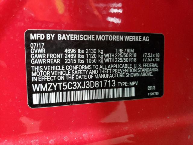 WMZYT5C3XJ3D81713 - 2018 MINI COOPER S COUNTRYMAN ALL4 RED photo 13