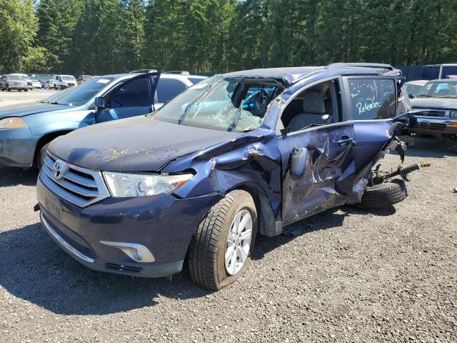 5TDBK3EH3CS161043 - 2012 TOYOTA HIGHLANDER BASE BLUE photo 1