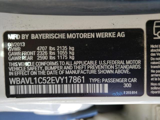 WBAVL1C52EVY17861 - 2014 BMW X1 XDRIVE28I WHITE photo 13