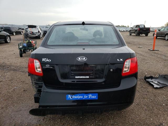 KNADH4A33A6673726 - 2010 KIA RIO LX BLACK photo 6