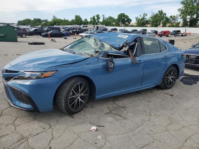 4T1G11AK8PU139843 - 2023 TOYOTA CAMRY SE NIGHT SHADE BLUE photo 1