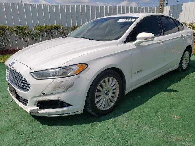 3FA6P0LU1GR100743 - 2016 FORD FUSION SE HYBRID WHITE photo 1