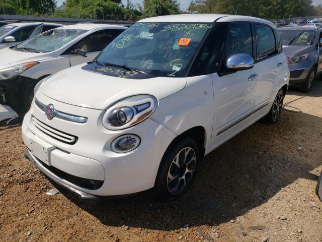 ZFBCFACH7EZ017287 - 2014 FIAT 500L LOUNGE WHITE photo 2