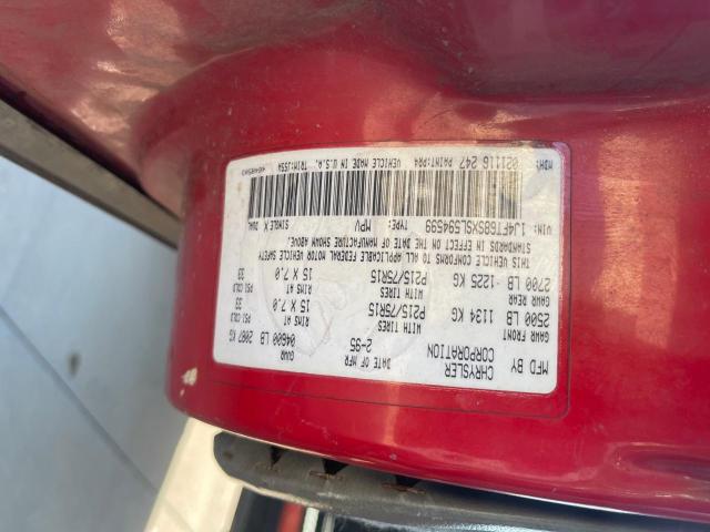 1J4FT68SXSL594599 - 1995 JEEP CHEROKEE SPORT RED photo 10