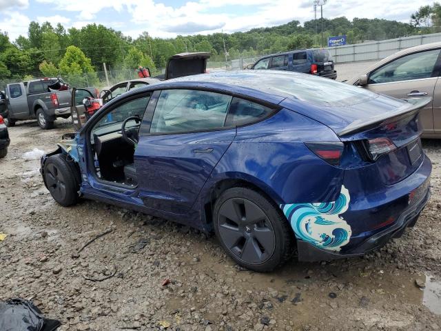 5YJ3E1EA6MF955639 - 2021 TESLA MODEL 3 BLUE photo 2