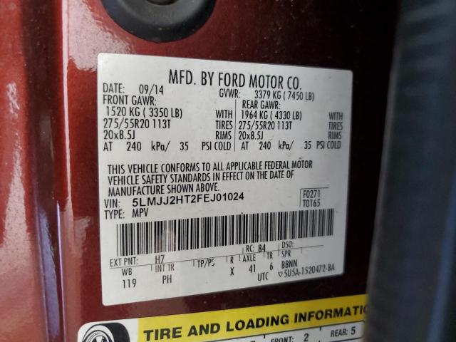 5LMJJ2HT2FEJ01024 - 2015 LINCOLN NAVIGATOR BURGUNDY photo 13