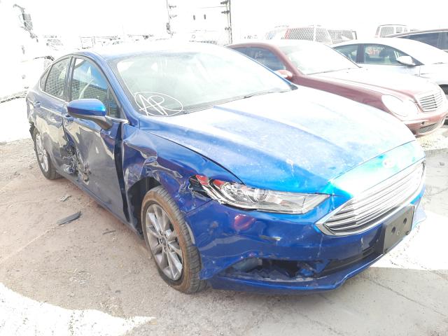 3FA6P0H75HR247734 - 2017 FORD FUSION SE BLUE photo 1