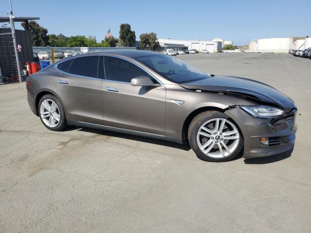 5YJSA1E23FF102165 - 2015 TESLA MODEL S BROWN photo 4