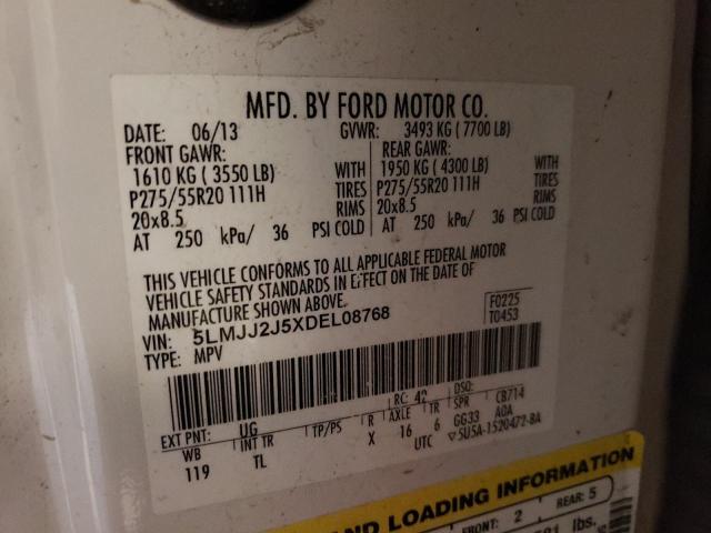 5LMJJ2J5XDEL08768 - 2013 LINCOLN NAVIGATOR 白色 照片 12