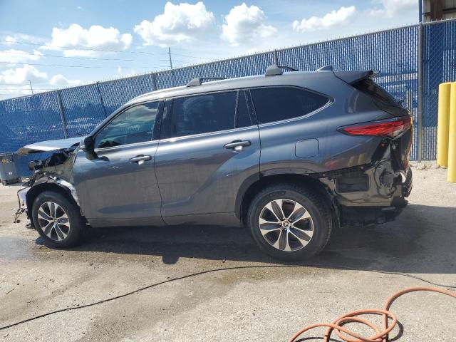 5TDGZRAH3MS034076 - 2021 TOYOTA HIGHLANDER XLE GRAY photo 2
