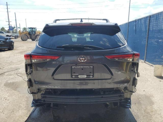 5TDGZRAH3MS034076 - 2021 TOYOTA HIGHLANDER XLE GRAY photo 6