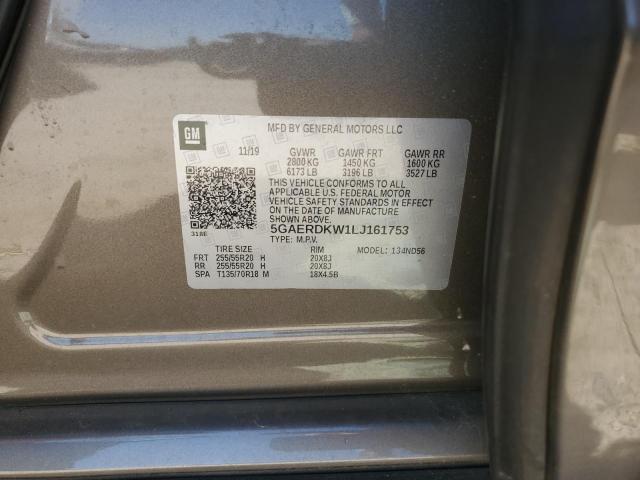 5GAERDKW1LJ161753 - 2020 BUICK ENCLAVE AVENIR 棕色 照片 12