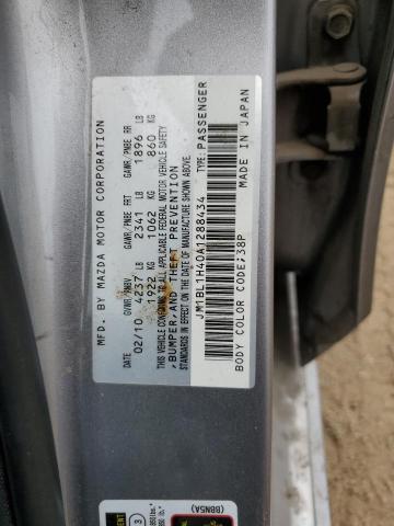 JM1BL1H40A1288434 - 2010 MAZDA SPEED 3 GRAY photo 13