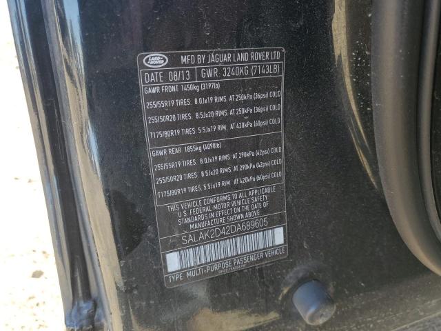 SALAK2D42DA689605 - 2013 LAND ROVER LR4 HSE LUXURY BLACK photo 14