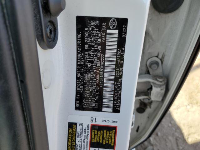 4T1BK1EB2EU102222 - 2014 TOYOTA AVALON BASE Ağ foto 12