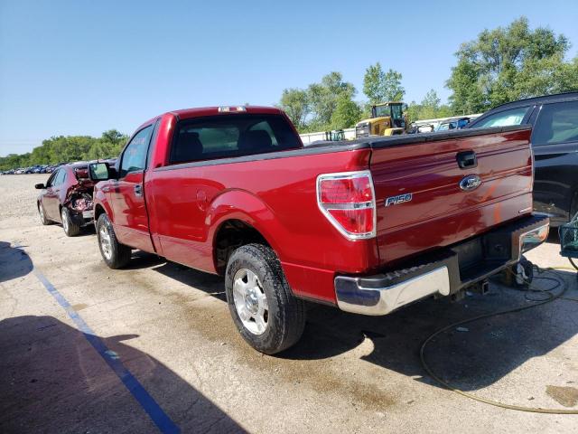 1FTNF1CF3DKE09291 - 2013 FORD F150 BURGUNDY photo 2