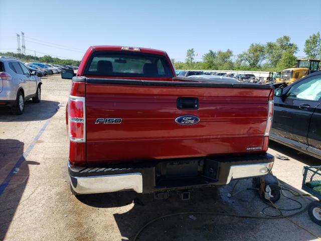 1FTNF1CF3DKE09291 - 2013 FORD F150 BURGUNDY photo 6