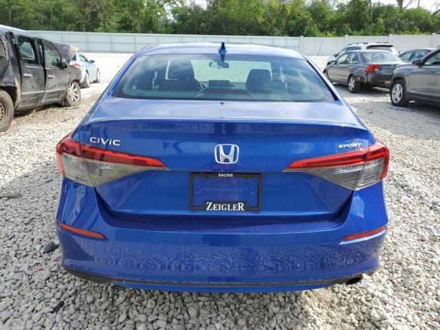 2HGFE2F58NH577695 - 2022 HONDA CIVIC SPORT BLUE photo 6