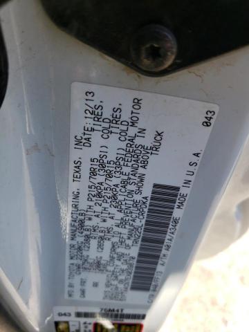 5TFTX4CN7EX039870 - 2014 TOYOTA TACOMA ACCESS CAB თეთრი ფოტო 13