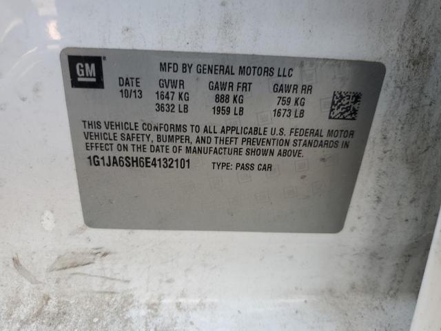 1G1JA6SH6E4132101 - 2014 CHEVROLET SONIC LS თეთრი ფოტო 12